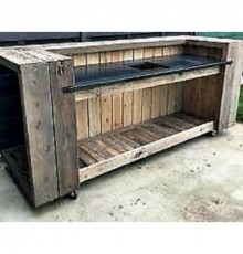 Banco Bar Realizzato Con Pallet Bancali Epal Arredamento 0x62 H110stile Vintage