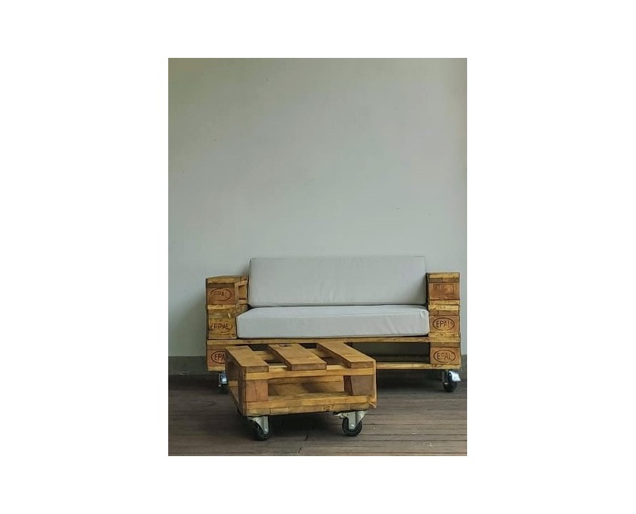 Set Cuscini sfoderabili seduta e schienale per bancali Pallet per divanetto  120 x 50