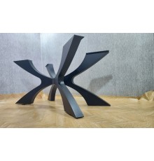 Struttura Gambe tavolo tubolare in ferro modello Spider X per tavoli stile  industriale finitura ferro nero
