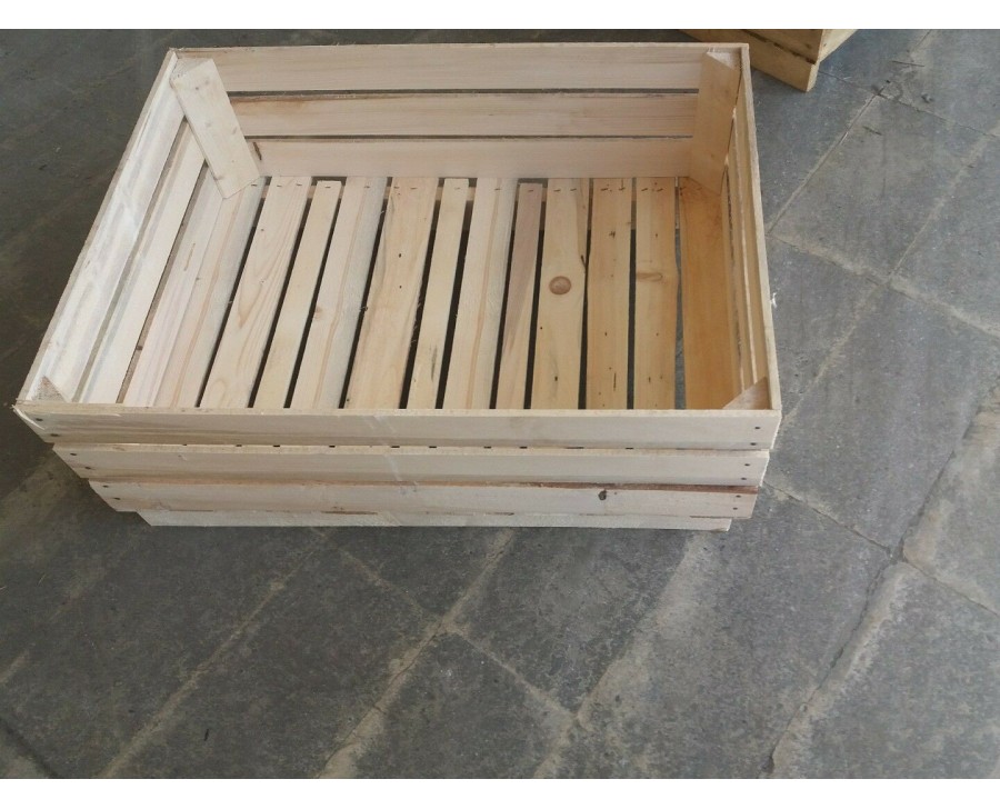 Cassone cassa in legno per orto in città Pallets bancali 80x60 cm alt 35 cm